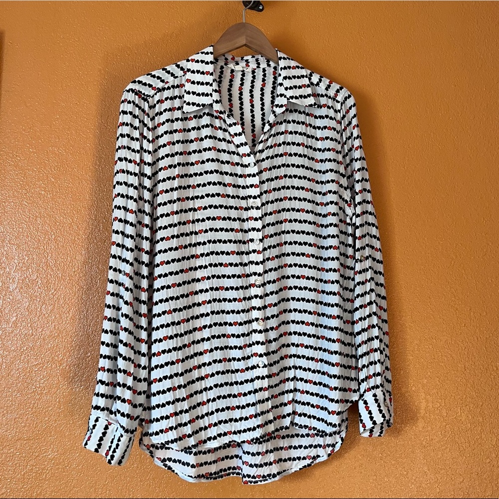 Fun Anthro Blouse with Hearts